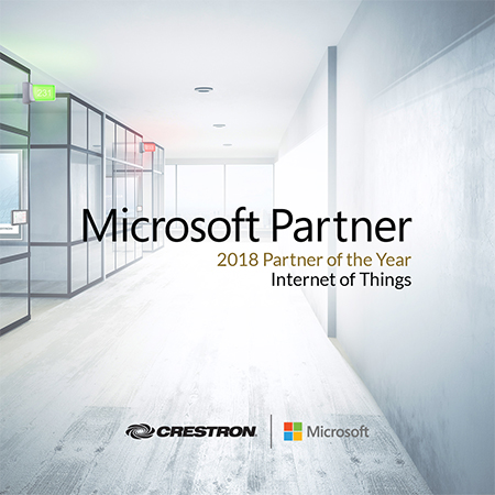 Crestron Wins 2018 Microsoft Global IoT Partner of the Year Award 